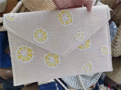 紙刺繍レディースクラッチバッグ